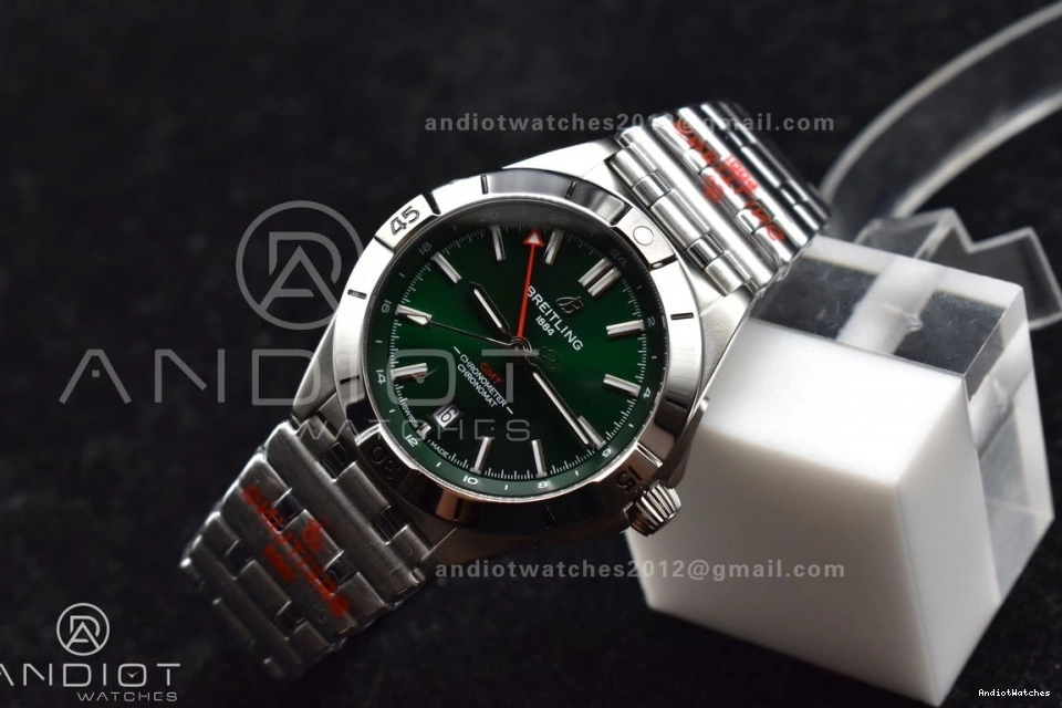 GMT On 1:1 Edition 534 OnTrend Bracelet SS 40mm Chronomat BLS Green A Best Dial Breitling Automatic Factory 0906